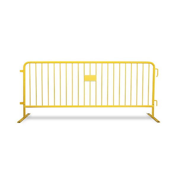 8.5ft Heavy Duty Steel Barricade - Yellow