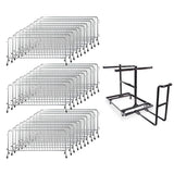 Bundle of 30 8.5ft Interlocking Barricades With a Cart