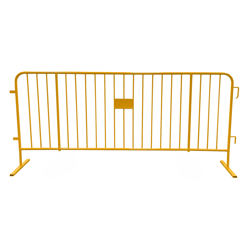 Yellow 8.5ft Heay Duty Hot Dipped Steel Barricade Plus - Crowd Control