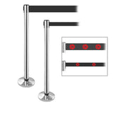QueuePro 250 Magnetic: 11ft Premium Removable Retractable Belt Barrier (Polished Stainless)