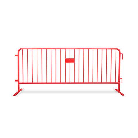 8.5ft Heavy Duty Steel Barricade - Red