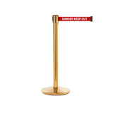 QueueMaster 550: 11ft Retractable Belt Barrier (Polished Brass)