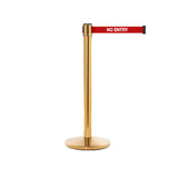 QueueMaster 550: 13ft Retractable Belt Barrier (Polished Brass)