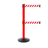 SafetyMaster Twin 450: 11-13ft Economy Safety Retractable Belt Barrier (Red)