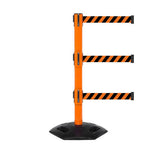 WeatherMaster 250 Triple: 11-13ft Outdoor Safety Retractable Belt Barrier (Orange)