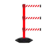 WeatherMaster 250 Triple: 11-13ft Outdoor Safety Retractable Belt Barrier (Red)