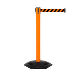 WeatherMaster 300: 16ft Heavy Duty Outdoor Safety Retractable Belt Barrier (Orange)