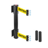 WallMaster 400 Magnetic Twin: 13-15ft Twin Wall Mounted Retractable Belt Barrier