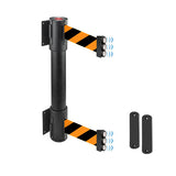 WallMaster 400 Magnetic Twin: 13-15ft Twin Wall Mounted Retractable Belt Barrier