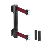 WallMaster 350 Magnetic Twin: 7.5-10ft Twin Wall Mounted Retractable Belt Barrier