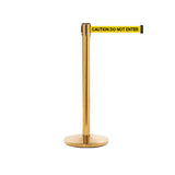 QueueMaster 550: 13ft Retractable Belt Barrier (Polished Brass)