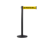 QueueMaster 550 Xtra: 11ft Retractable Belt Barrier (Black)