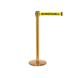 QueuePro 250: 13ft Premium Retractable Belt Barrier (Polished Brass)
