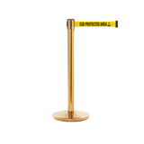 QueueMaster 550: 8.5ft Retractable Belt Barrier (Polished Brass)