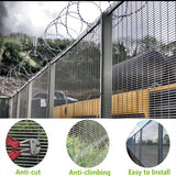 Anti Cut 358 Security Fence Green Powder Coated For University Facilities