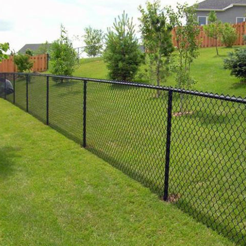 PVC Coated Anti Climb Chain Link Fence , Zig Zag Pattern Building Site Fencing
