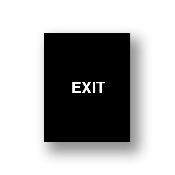 Black Exit/Exit Please Do Not Enter (Double Sided Sign Insert)