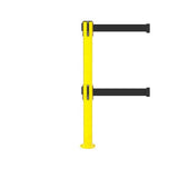 SafetyPro 250 Fixed Twin: 11-13ft Premium Safety Retractable Belt Barrier (Yellow)