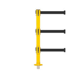SafetyPro 250 Removeable Triple: 11-13ft Premium Safety Retractable Belt Barrier (Yellow)