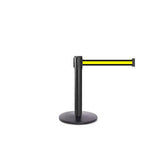 QueuePro 250 Mini: 13ft Gallery Mini Retractable Belt Barrier (Black)