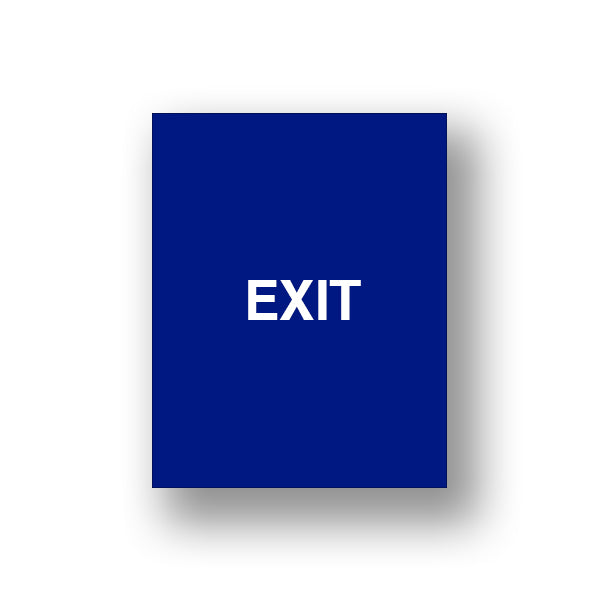 Blue Exit/Exit Please Do Not Enter (Double Sided Sign Insert)