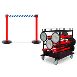 Mini Cart Package With Tray Set Of 10 Red Posts 13ft belt