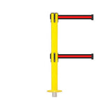 SafetyPro 300 Removeable Twin: 16ft Premium Safety Retractable Belt Barrier (Yellow)