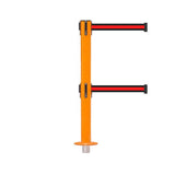SafetyPro 300 Removeable Twin: 16ft Premium Safety Retractable Belt Barrier (Orange)