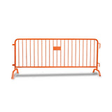 8.5ft Heavy Duty Steel Barricade - Orange
