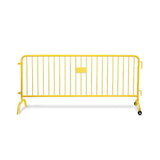 8.5ft Heavy Duty Steel Barricade - Yellow
