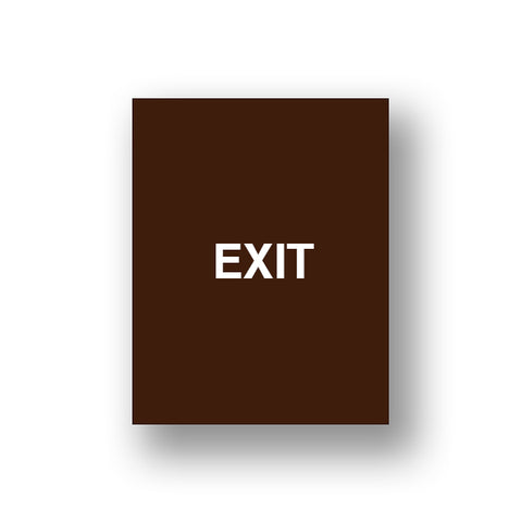 Brown Exit/Exit Please Do Not Enter (Double Sided Sign Insert)