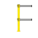 SafetyPro 300 Fixed Twin: 16ft Premium Safety Retractable Belt Barrier (Yellow)