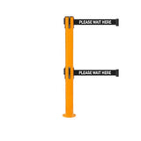 SafetyPro 300 Fixed Twin: 16ft Premium Safety Retractable Belt Barrier (Orange)