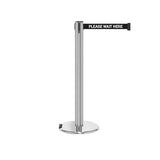 RollerPro 300: 16ft Rolling Retractable Belt Stanchion (Satin Stainless)