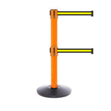 SafetyPro 300 Twin: 16ft Premium Safety Retractable Belt Barrier (Orange)