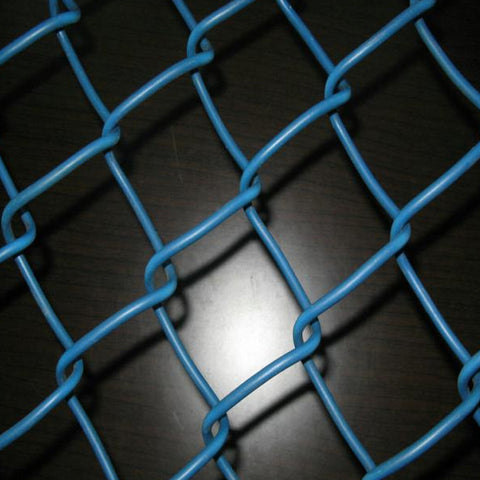 Green Pvc Coated Chain Link Mesh For Sports Venues , 50x50mm Chain Wire Fencing