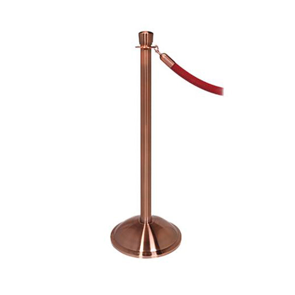 Elegance: Antique Copper Rope Stanchion With Dome Base