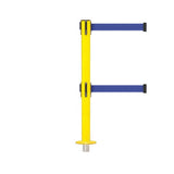 SafetyPro 250 Removeable Twin: 11-13ft Premium Safety Retractable Belt Barrier (Yellow)