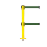 SafetyPro 300 Removeable Twin: 16ft Premium Safety Retractable Belt Barrier (Yellow)
