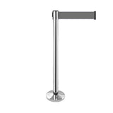 QueuePro 250 Magnetic Xtra: 11ft Premium Removable Retractable Belt Barrier (Polished Stainless)