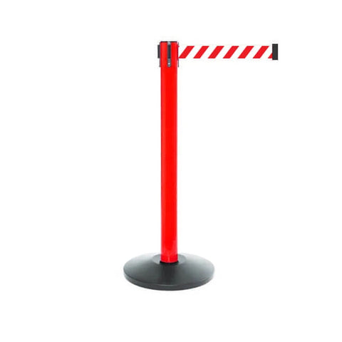 SafetyPro 300: 16ft Premium Safety Retractable Belt Barrier (Red)