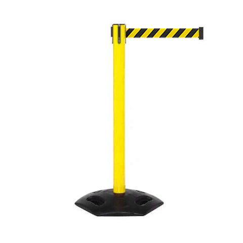 WeatherMaster 250: 11-13ft Outdoor Safety Retractable Belt Barrier (Yellow)
