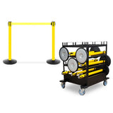 Mini Cart Package With Tray Set Of 10 Yellow Posts 13ft belt