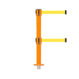 SafetyPro 300 Removeable Twin: 16ft Premium Safety Retractable Belt Barrier (Orange)