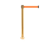 QueuePro 250 Fixed: 13ft Premium Retractable Belt Barrier (Polished Brass)