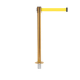 QueuePro 250 Removable: 13ft Premium Retractable Belt Barrier (Satin Brass)