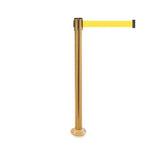 QueuePro 250 Fixed: 11ft Premium Retractable Belt Barrier (Satin Brass)