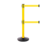 SafetyMaster Twin 450: 11-13ft Economy Safety Retractable Belt Barrier (Yellow)
