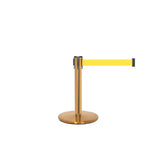 QueuePro 250 Mini: 13ft Gallery Mini Retractable Belt Barrier (Satin Brass)