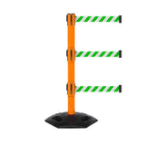 WeatherMaster 250 Triple: 11-13ft Outdoor Safety Retractable Belt Barrier (Orange)